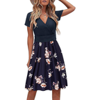 Floral Midi Wrap Summer Dress – Lightweight for Women