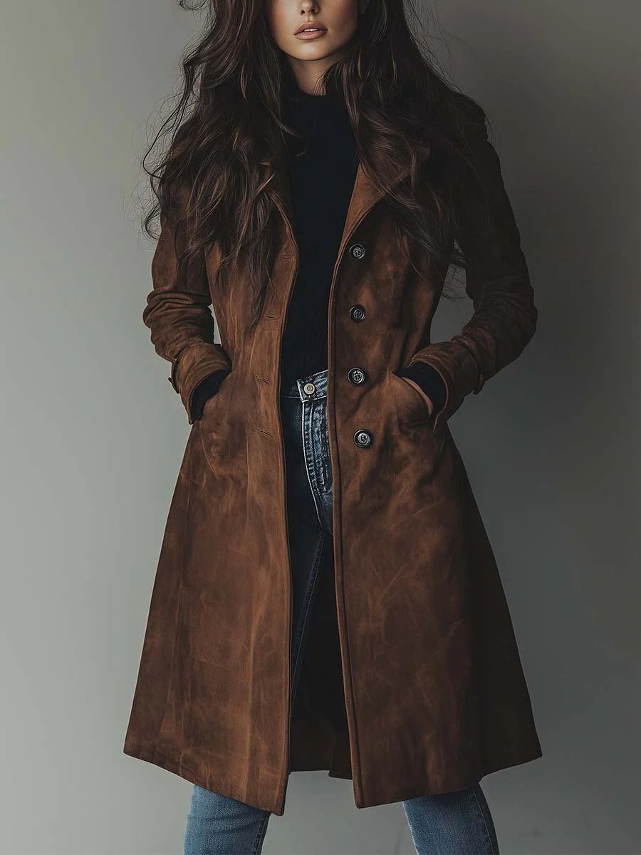Women's Double-Breasted Classic Trench Coat