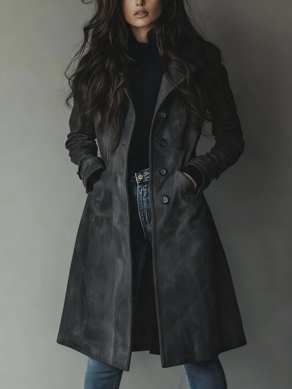Women's Double-Breasted Classic Trench Coat