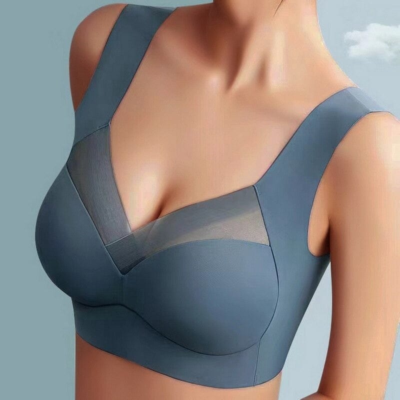 Seamless Push-Up Bra with Ergonomic Support & Breathable Comfort | Invisible Under Clothing - Navy