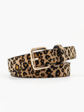 Elegante cinturón de moda con estampado de leopardo