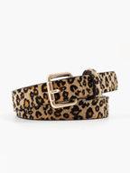 Elegante cinturón de moda con estampado de leopardo