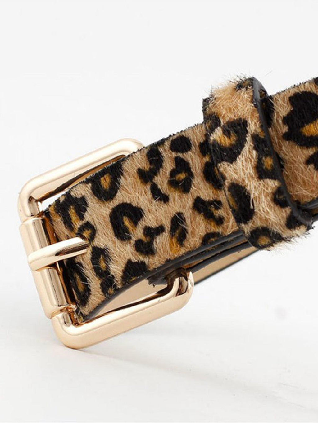 Elegante cinturón de moda con estampado de leopardo