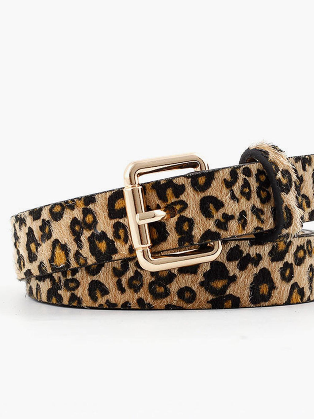 Elegante cinturón de moda con estampado de leopardo