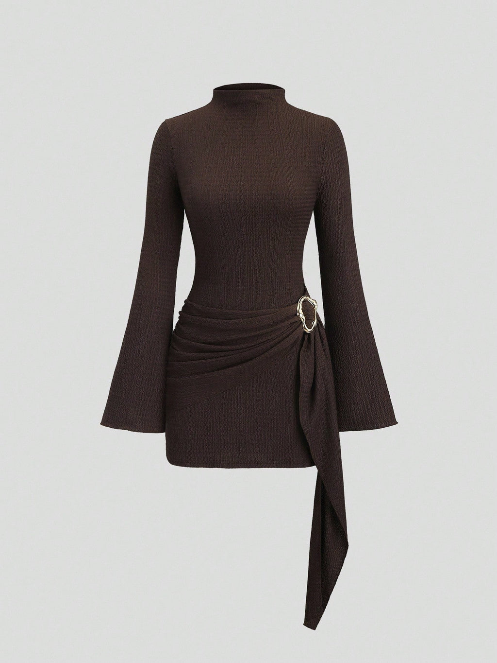 Sculpt Wrap Accent Mini Dress