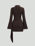 Sculpt Wickel-Akzent Mini-Kleid