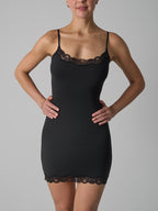 Spitzenbesatz Sculpt Slip-Kleid