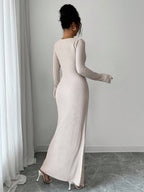 Noir Sculpt Wrap Detail Maxi Dress