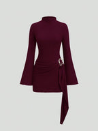 Sculpt Wickel-Akzent Mini-Kleid