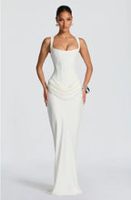Luxury Sculpting Corset Satin Maxi Dress