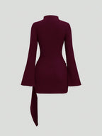 Sculpt Wickel-Akzent Mini-Kleid