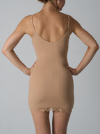 Spitzenbesatz Sculpt Slip-Kleid