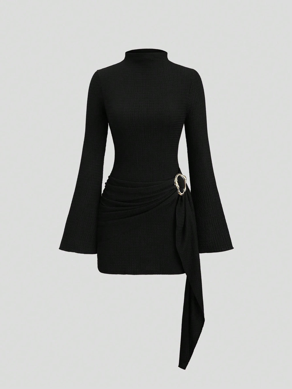 Sculpt Wrap Accent Mini Dress