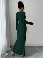 Noir Sculpt Wrap Detail Maxi Dress