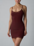 Spitzenbesatz Sculpt Slip-Kleid