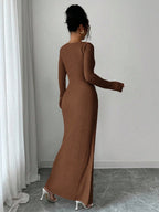 Noir Sculpt Wrap Detail Maxi Dress