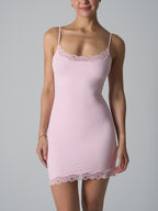 Spitzenbesatz Sculpt Slip-Kleid