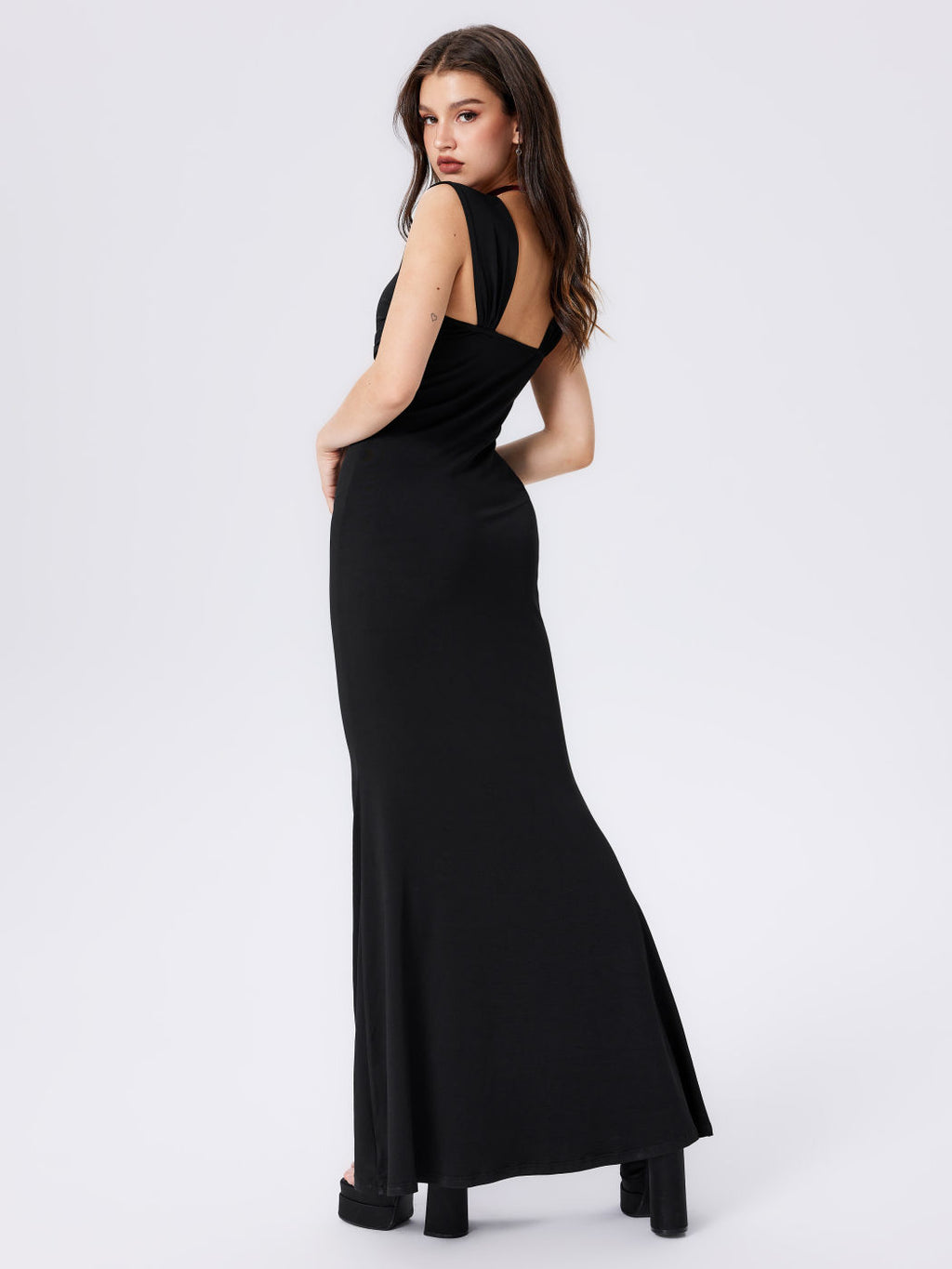 Sculpting Square Neck Maxi Dress