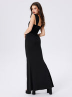 Sculpting Square Neck Maxi Dress