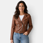 Women's Fitted Elegant Leather Jacket