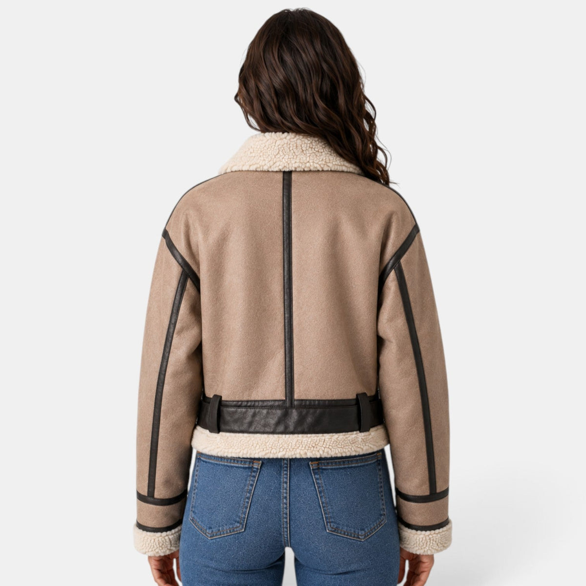 Women's Sheepskin Aviator Jacket with Thermal Lining