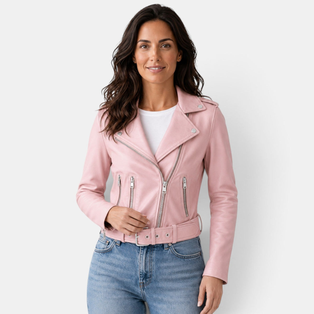 Women's Fitted Elegant Leather Jacket