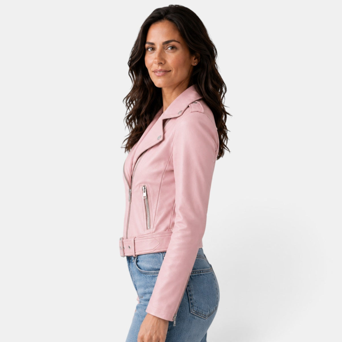 Women's Fitted Elegant Leather Jacket