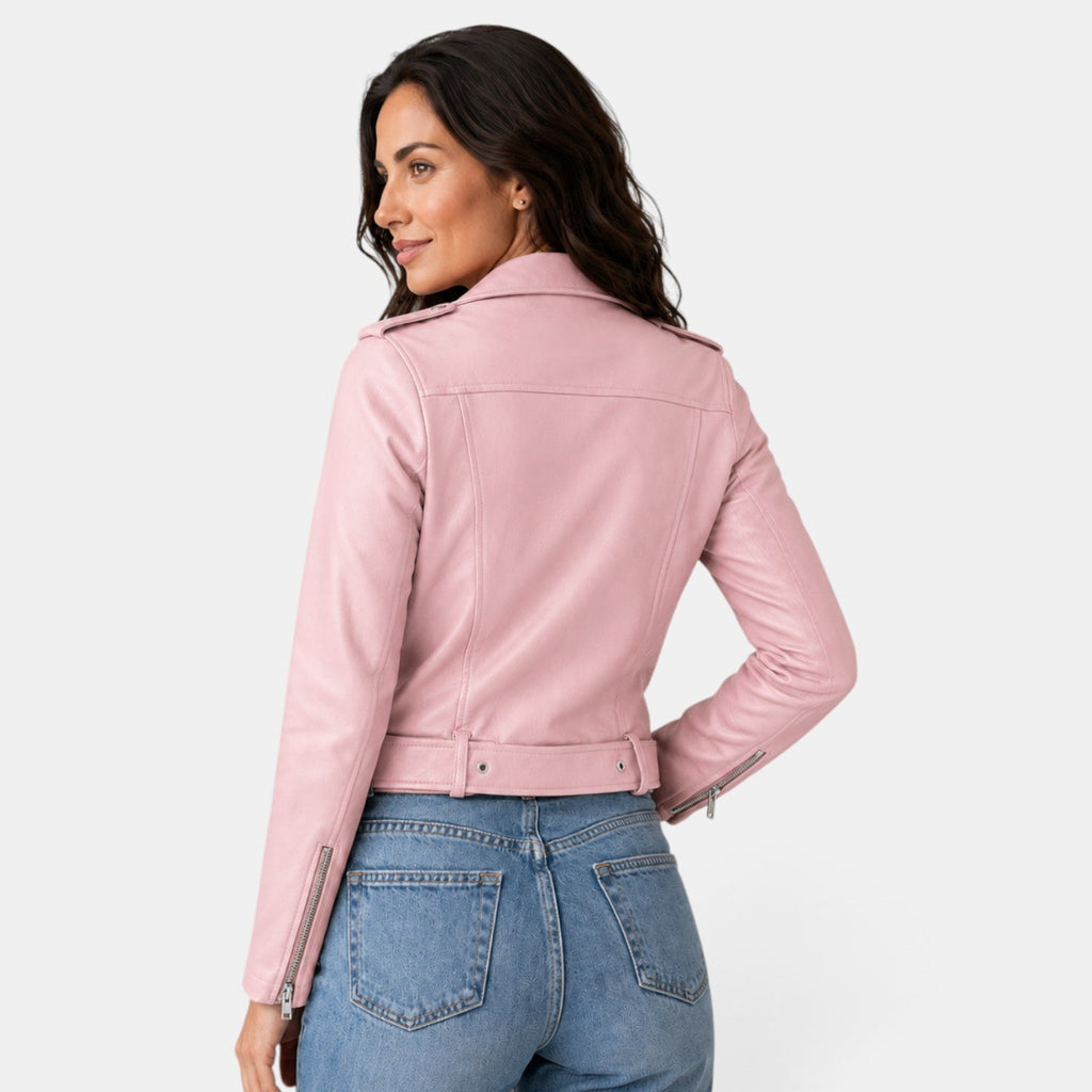 Women's Fitted Elegant Leather Jacket