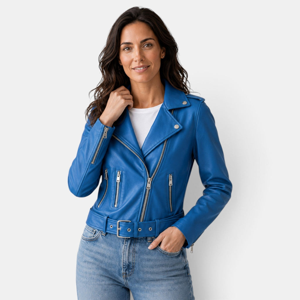 Women's Fitted Elegant Leather Jacket