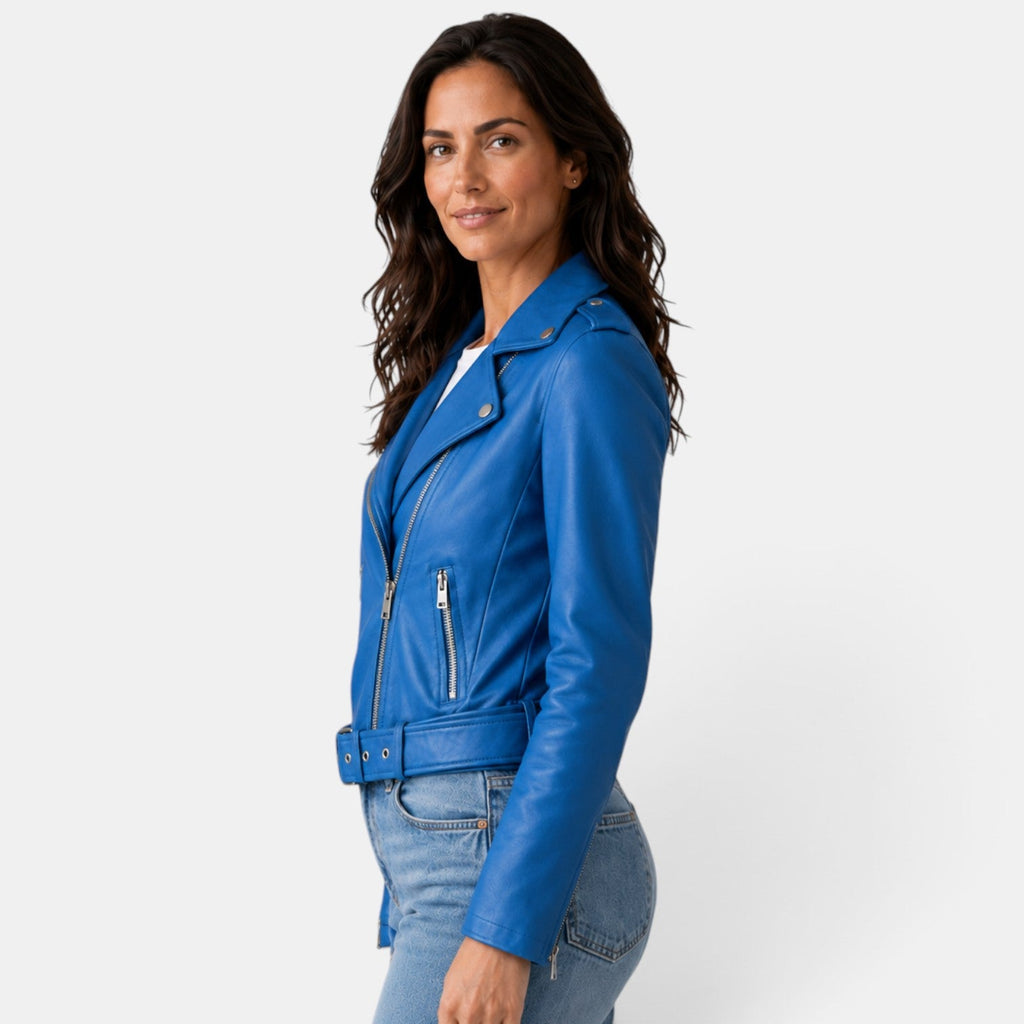 Women's Fitted Elegant Leather Jacket
