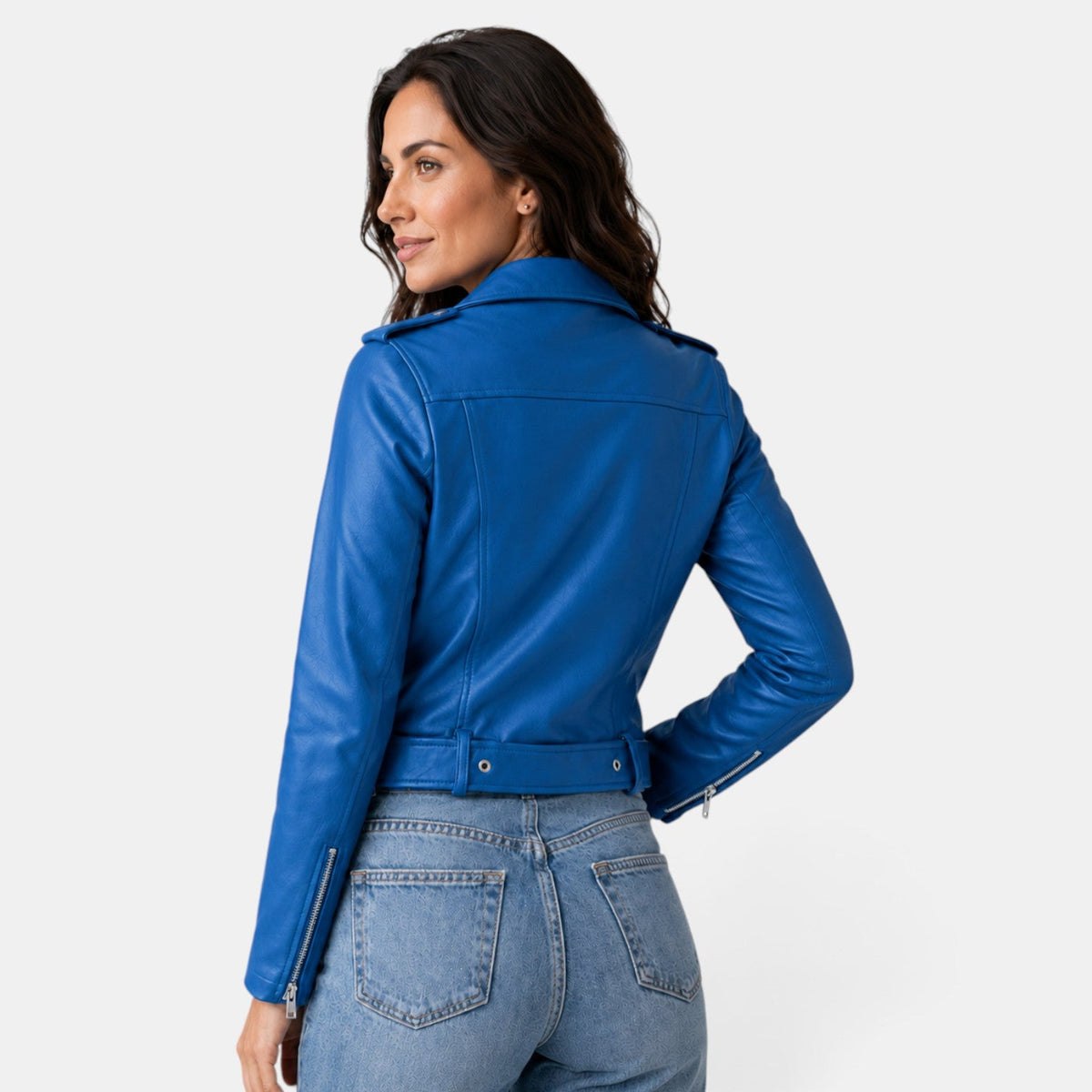Women's Fitted Elegant Leather Jacket