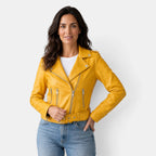 Women's Fitted Elegant Leather Jacket