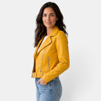 Women's Fitted Elegant Leather Jacket