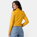 Women's Fitted Elegant Leather Jacket