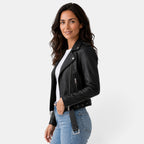 Women's Fitted Elegant Leather Jacket