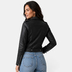 Women's Fitted Elegant Leather Jacket