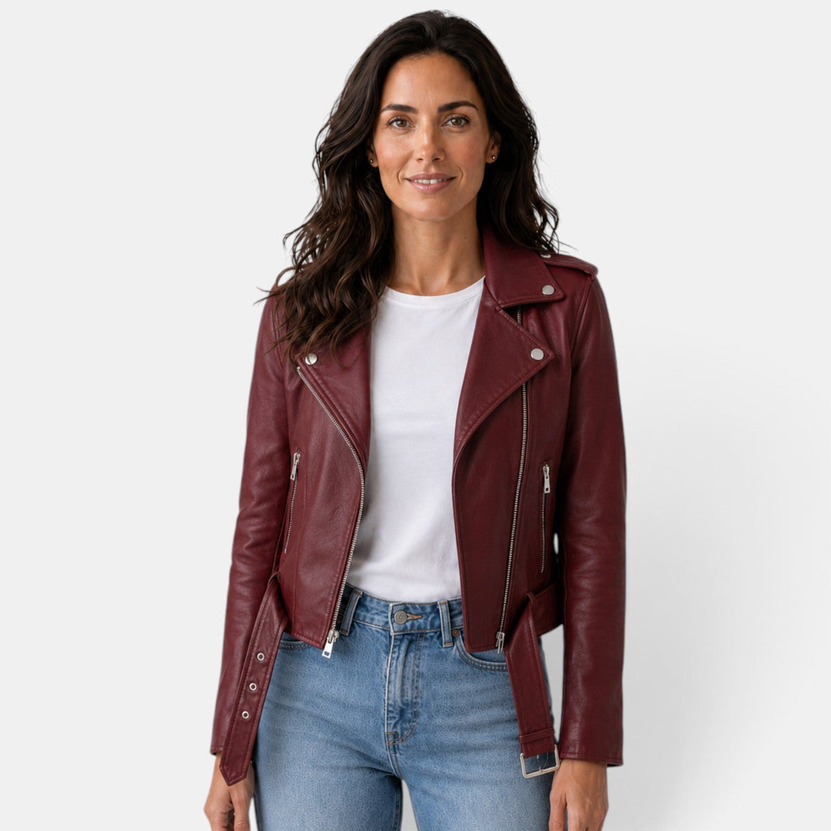 Women's Fitted Elegant Leather Jacket