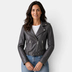 Women's Fitted Elegant Leather Jacket