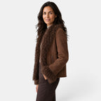 Women's Brown Faux Fur Winter Jacket