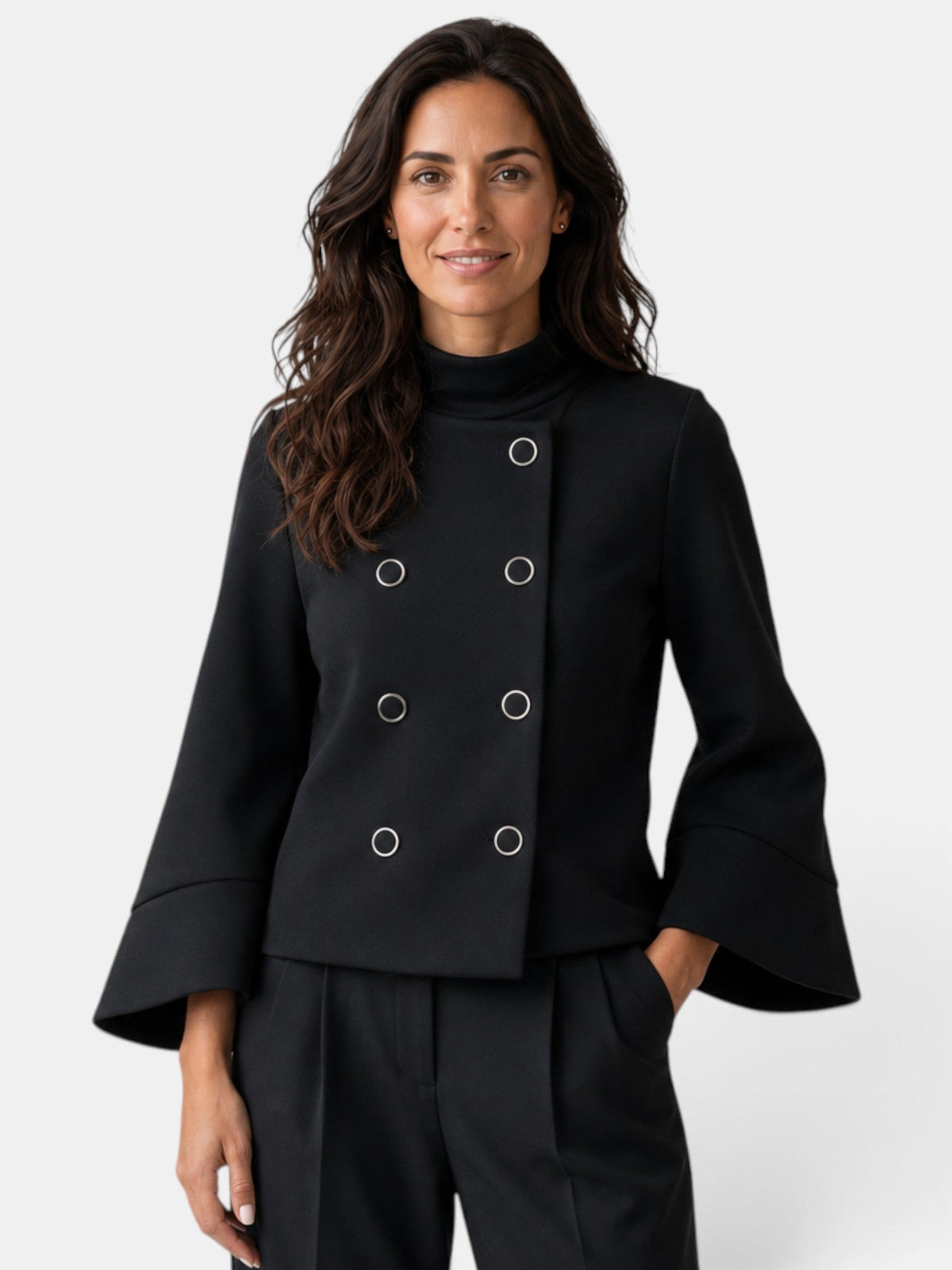 Women's Elegant Wool Cape Jacket