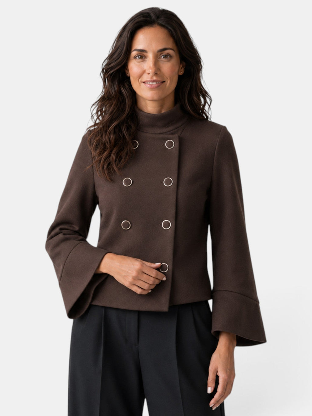 Women's Elegant Wool Cape Jacket