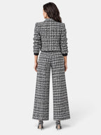 Women’s Checked Wide-Leg Trouser Set