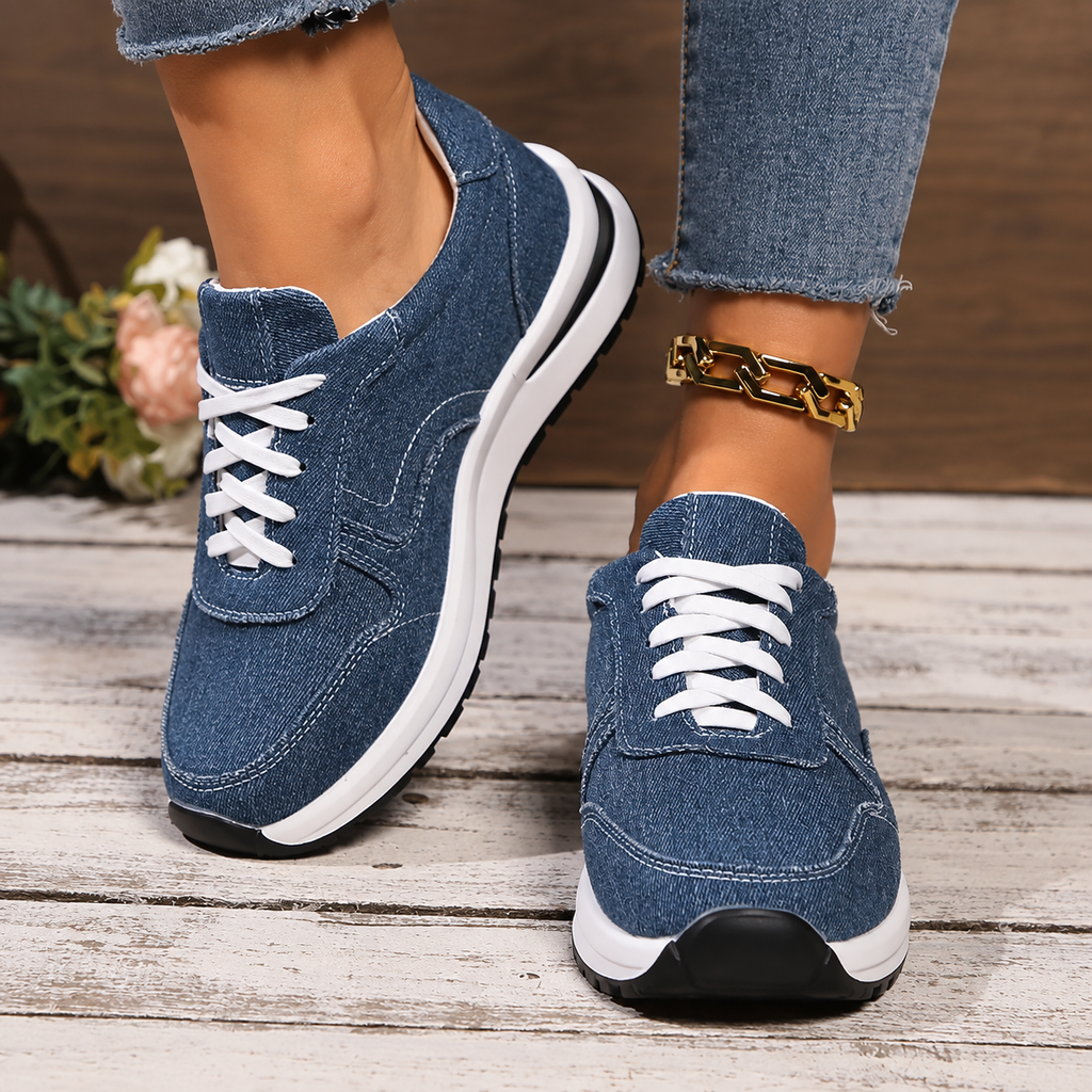 Women's Canvas Lace-Up Barefoot Shoes