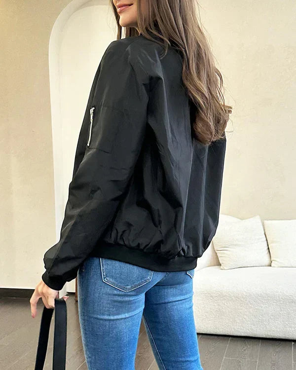 Stilvolle Klassische Bomberjacke Mit Taschen - Perfekt Für Jede Gelegenheit