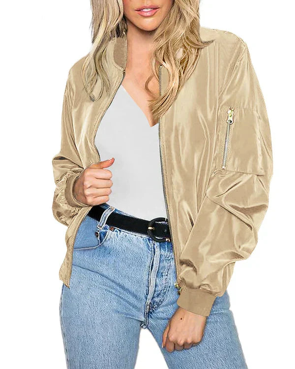 Stilvolle Klassische Bomberjacke Mit Taschen - Perfekt Für Jede Gelegenheit