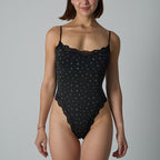Spitzenbesetzter formender Bodysuit