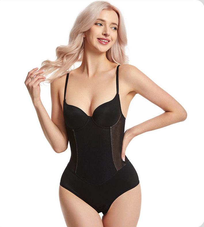 Mesh-Panel-Shapewear-Bodysuit