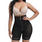 Short de maintien sculptant taille haute à fermeture éclair frontale
