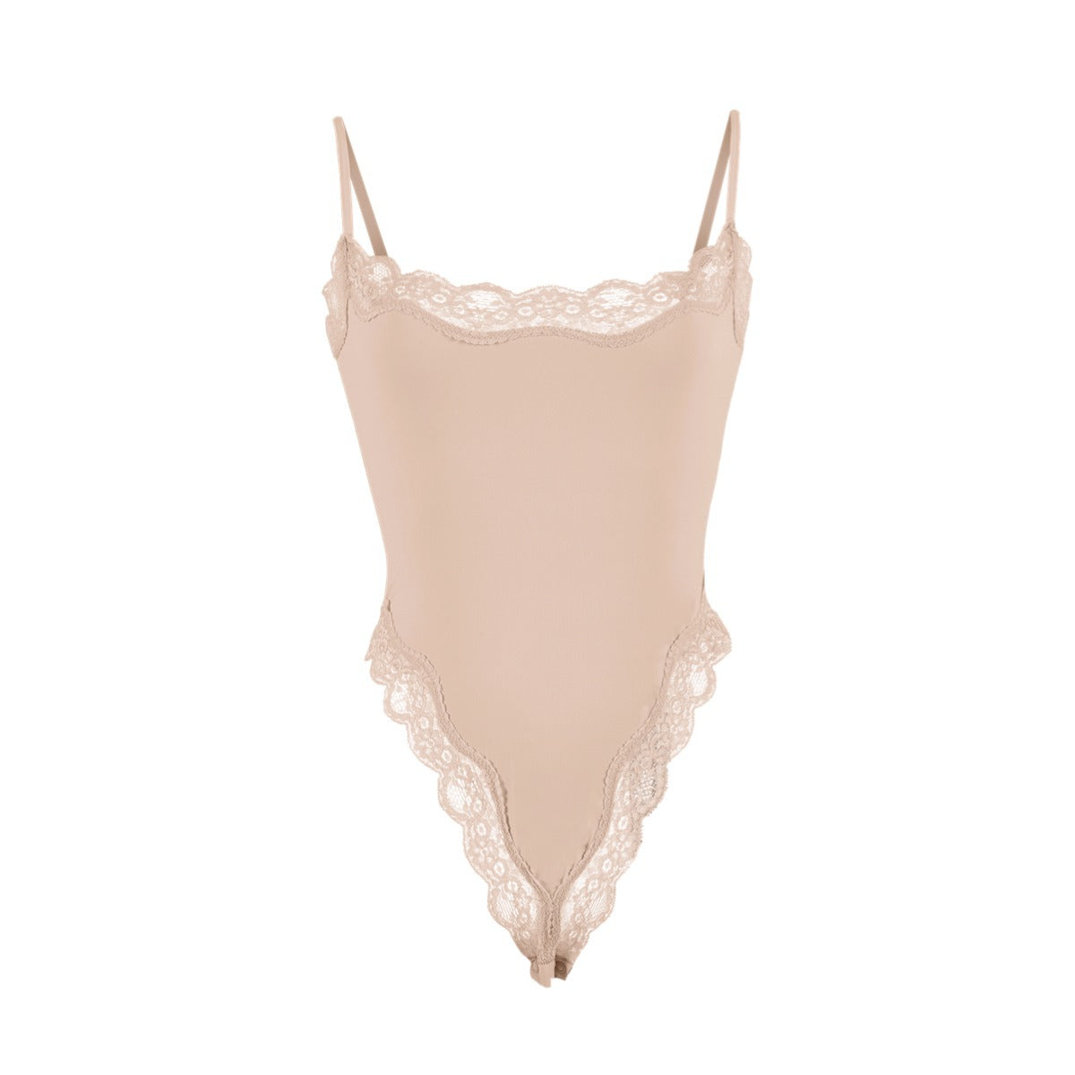 Spitzenbesetzter Cami-Bodysuit