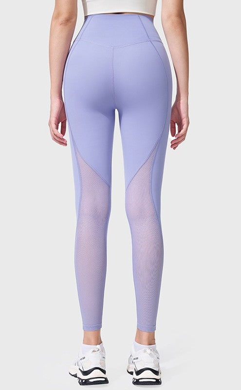 Sculpting legging met hoge taille en mesh-panelen